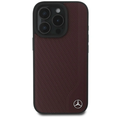 Kup Mercedes MEHMP16X23RBGVR Apple iPhone 16 Pro Max Hartschale MB Holzimitat Leder MagSafe rot - MRS271 - {ean13} - Sklep Home Screen