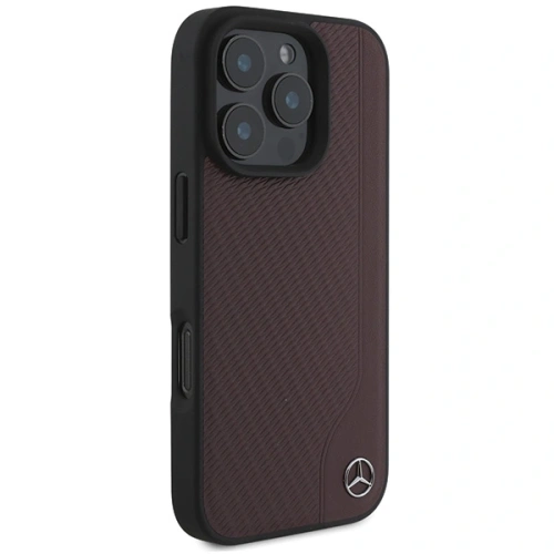 Kup Etui Mercedes MEHMP16X23RBGVR Apple iPhone 16 Pro Max hardcase MB Wood Imitation Leather MagSafe czerwony/red - MRS271 - {ean13} - Sklep Home Screen