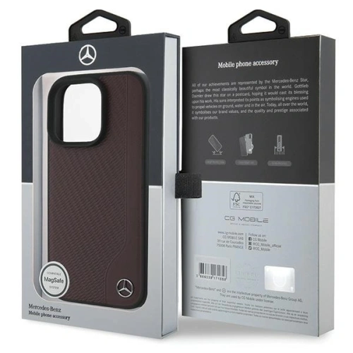 Kup Mercedes MEHMP16X23RBGVR Apple iPhone 16 Pro Max hardcase MB Imitatie de lemn piele MagSafe roșu - MRS271 - {ean13} - Sklep Home Screen
