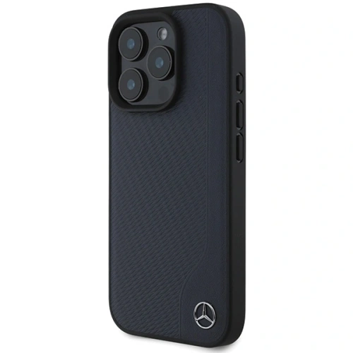 Kup Etui Mercedes MEHMP16X23RBGVV Apple iPhone 16 Pro Max hardcase MB Wood Imitation Leather MagSafe granatowy/navy - MRS272 - {ean13} - Sklep Home Screen