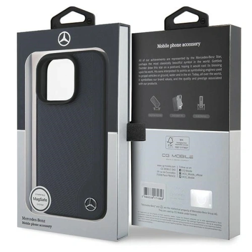 Kup Mercedes MEHMP16X23RBGVV Apple iPhone 16 Pro Max keménytok MB Fa Imitációs Bőr MagSafe sötétkék - MRS272 - {ean13} - Sklep Home Screen