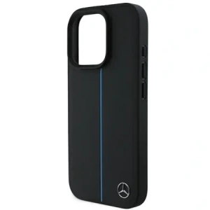 Buy Mercedes MEHMP16X23RURBK Apple iPhone 16 Pro Max hardcase MB Blue Line Leather MagSafe black - MRS274 - {ean13} - Home Screen Store Europe