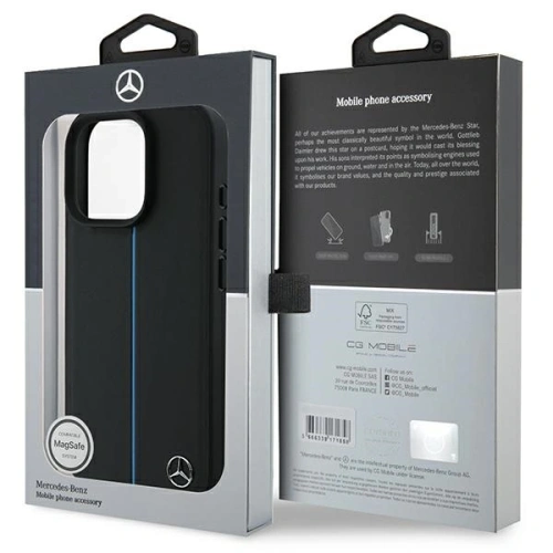 Kup Etui Mercedes MEHMP16X23RURBK Apple iPhone 16 Pro Max hardcase MB Blue Line Leather MagSafe czarny/black - MRS274 - {ean13} - Sklep Home Screen