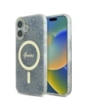 Guess GUHMP16SH4STB Apple iPhone 16 hardcase IML 4G MagSafe albastru