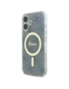 Buy Guess GUHMP16SH4STB Apple iPhone 16 hardcase IML 4G MagSafe blue - GUE4146 - {ean13} - Home Screen Store Europe