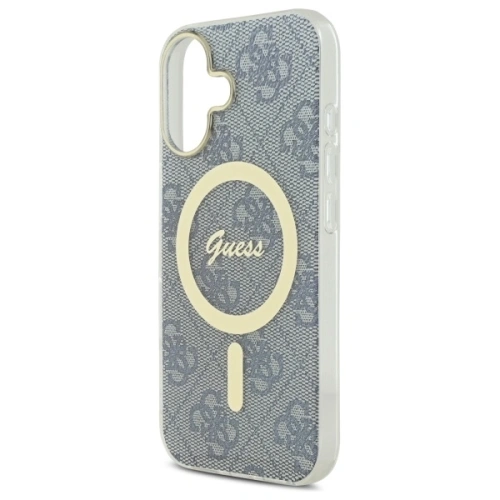 Buy Guess GUHMP16SH4STB Apple iPhone 16 hardcase IML 4G MagSafe blue - GUE4146 - {ean13} - Home Screen Store Europe