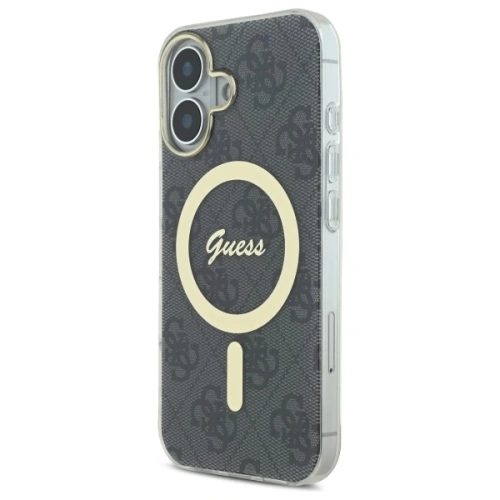 Buy Guess GUHMP16SH4STK Apple iPhone 16 hardcase IML 4G MagSafe black - GUE4147 - {ean13} - Home Screen Store Europe
