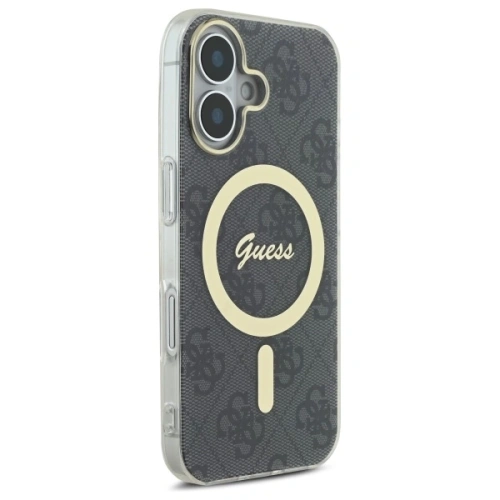 Buy Guess GUHMP16SH4STK Apple iPhone 16 hardcase IML 4G MagSafe black - GUE4147 - {ean13} - Home Screen Store Europe