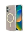 Guess GUHMP16SH4STP Apple iPhone 16 carcasă dură IML 4G MagSafe roz