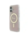 Buy Guess GUHMP16SH4STP Apple iPhone 16 hardcase IML 4G MagSafe pink - GUE4148 - {ean13} - Home Screen Store Europe