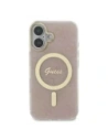 Buy Guess GUHMP16SH4STP Apple iPhone 16 hardcase IML 4G MagSafe pink - GUE4148 - {ean13} - Home Screen Store Europe