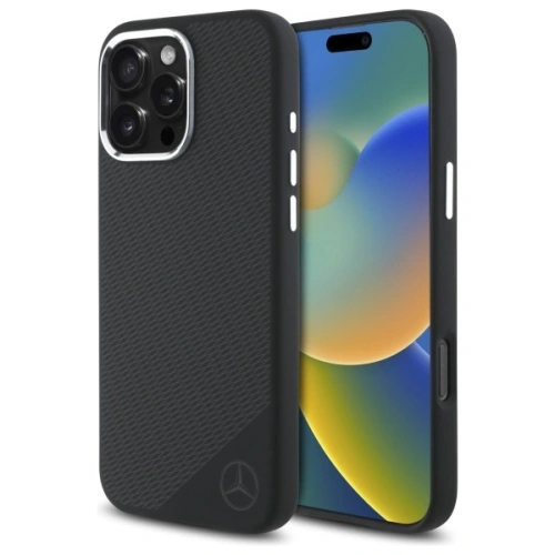 Kup Etui Mercedes MEHMP16X23SUGDK Apple iPhone 16 Pro Max hardcase Silicone Tonal Logo Wood Pattern MagSafe czarny/black - MRS276 - {ean13} - Sklep Home Screen