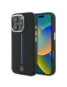 Mercedes MEHMP16X23SUMBK Apple iPhone 16 Pro Max husă din silicon cu dungi albastre MagSafe negru