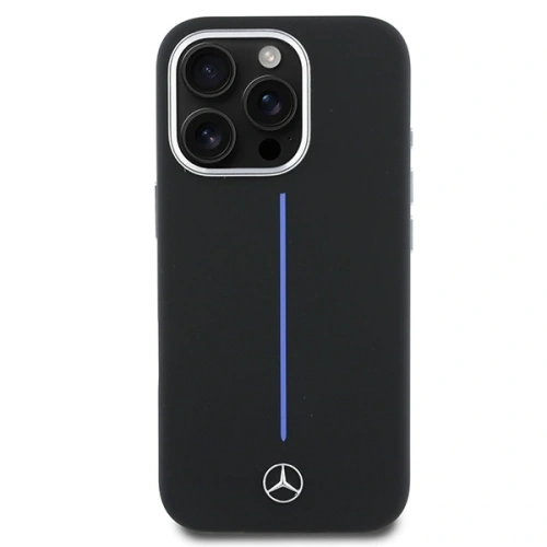 Kup Etui Mercedes MEHMP16X23SUMBK Apple iPhone 16 Pro Max hardcase Silicone Blue Stripe MagSafe czarny/black - MRS277 - {ean13} - Sklep Home Screen