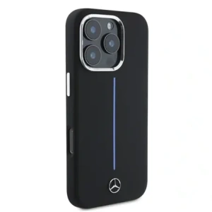 Kup Etui Mercedes MEHMP16X23SUMBK Apple iPhone 16 Pro Max hardcase silikonový modrý pruh MagSafe černý/black - MRS277 - {ean13} - Sklep Home Screen