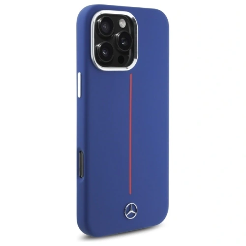 Kup Etui Mercedes MEHMP16X23SUMRV Apple iPhone 16 Pro Max hardcase Silicone Red Stripe MagSafe granatowy/navy - MRS278 - {ean13} - Sklep Home Screen