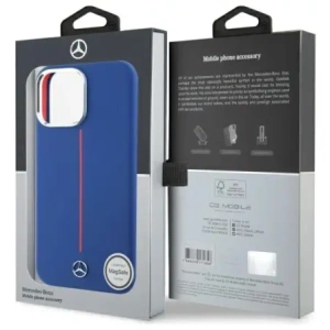 Kup Etui Mercedes MEHMP16X23SUMRV Apple iPhone 16 Pro Max hardcase Silicone Red Stripe MagSafe granatowy/navy - MRS278 - {ean13} - Sklep Home Screen