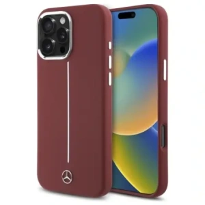 Kup Etui Mercedes MEHMP16X23SUMSR Apple iPhone 16 Pro Max hardcase Silicone White Stripe MagSafe czerwony/red - MRS279 - {ean13} - Sklep Home Screen