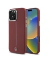 Mercedes MEHMP16X23SUMSR Apple iPhone 16 Pro Max Hartschale Silikon Weiß Streifen MagSafe rot