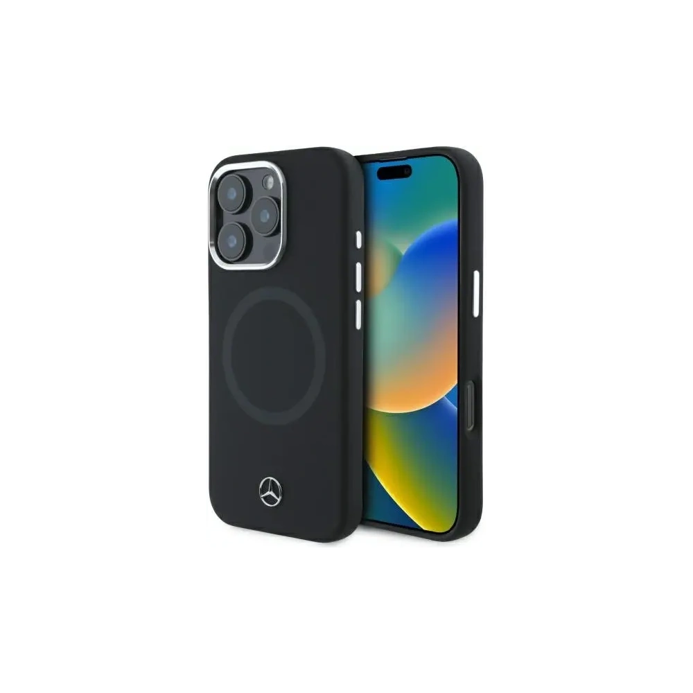 Etui Mercedes MEHMP16X23SUTTK Apple iPhone 16 Pro Max hardcase Silicone Tonal Logo MagSafe czarny/black