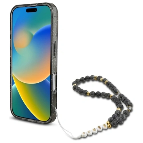 Kup Guess GUHMP16SHGCRELSK Apple iPhone 16 Hardcase IML Glitter mit Perlenarmband MagSafe schwarz - GUE4155 - {ean13} - Sklep Home Screen