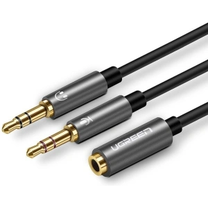 UGREEN 3.5mm Female to 2 male audio cable Black