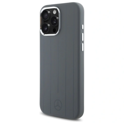 Buy Mercedes MEHMP16X23SUVSA Apple iPhone 16 Pro Max hardcase Silicone Vertical Tonal Stripes MagSafe grey - MRS281 - {ean13} - Home Screen Store Europe