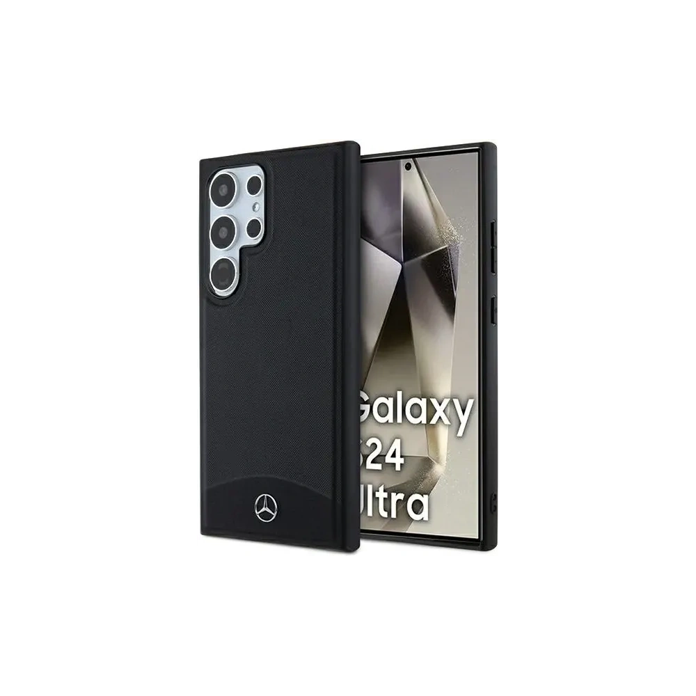 Etui Mercedes MEHMS24L23RBARK Samsung Galaxy S24 Ultra hardcase Leather Textured & Plain MagSafe czarny/black