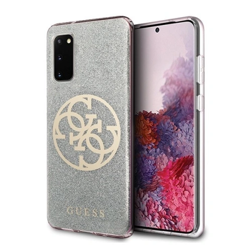 Kup Etui Guess GUHCS62PCUGLLG Samsung Galaxy S20 jasně šedý/light grey hard case Glitter 4G Circle Logo - GUE361GRY - {ean13} - Sklep Home Screen