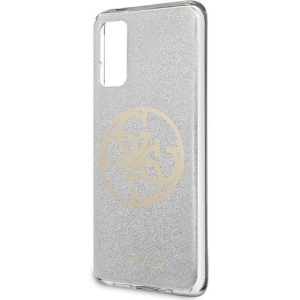 Kup Etui Guess GUHCS62PCUGLLG Samsung Galaxy S20 jasnoszary/light grey hard case Glitter 4G Circle Logo - GUE361GRY - {ean13} - Sklep Home Screen