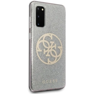 Kup Etui Guess GUHCS62PCUGLLG Samsung Galaxy S20 jasnoszary/light grey hard case Glitter 4G Circle Logo - GUE361GRY - {ean13} - Sklep Home Screen