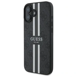 Kup Etui Guess GUHMP16SP4RPSK Apple iPhone 16 hardcase 4G Tištěné pruhy MagSafe černé/black - GUE4157 - {ean13} - Sklep Home Screen