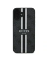 Buy Guess GUHMP16SP4RPSK Apple iPhone 16 hardcase 4G Printed Stripes MagSafe black - GUE4157 - {ean13} - Home Screen Store Europe