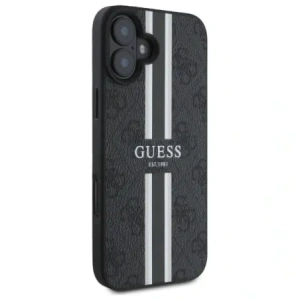 Kup Etui Guess GUHMP16SP4RPSK Apple iPhone 16 hardcase 4G Tištěné pruhy MagSafe černé/black - GUE4157 - {ean13} - Sklep Home Screen