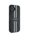 Buy Guess GUHMP16SP4RPSK Apple iPhone 16 hardcase 4G Printed Stripes MagSafe black - GUE4157 - {ean13} - Home Screen Store Europe