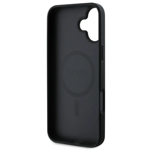 Buy Guess GUHMP16SP4RPSK Apple iPhone 16 hardcase 4G Printed Stripes MagSafe black - GUE4157 - {ean13} - Home Screen Store Europe