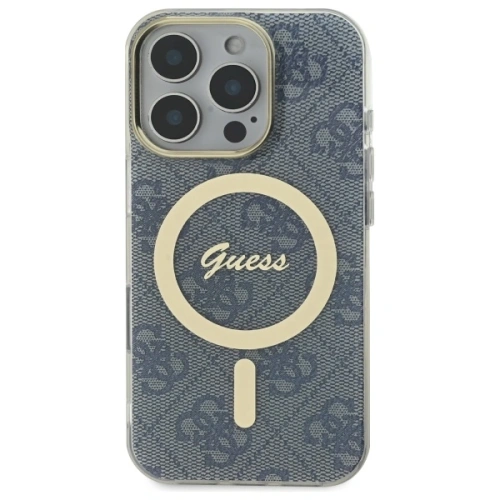 Buy Guess GUHMP16XH4STB Apple iPhone 16 Pro Max hardcase IML 4G MagSafe blue - GUE4158 - {ean13} - Home Screen Store Europe