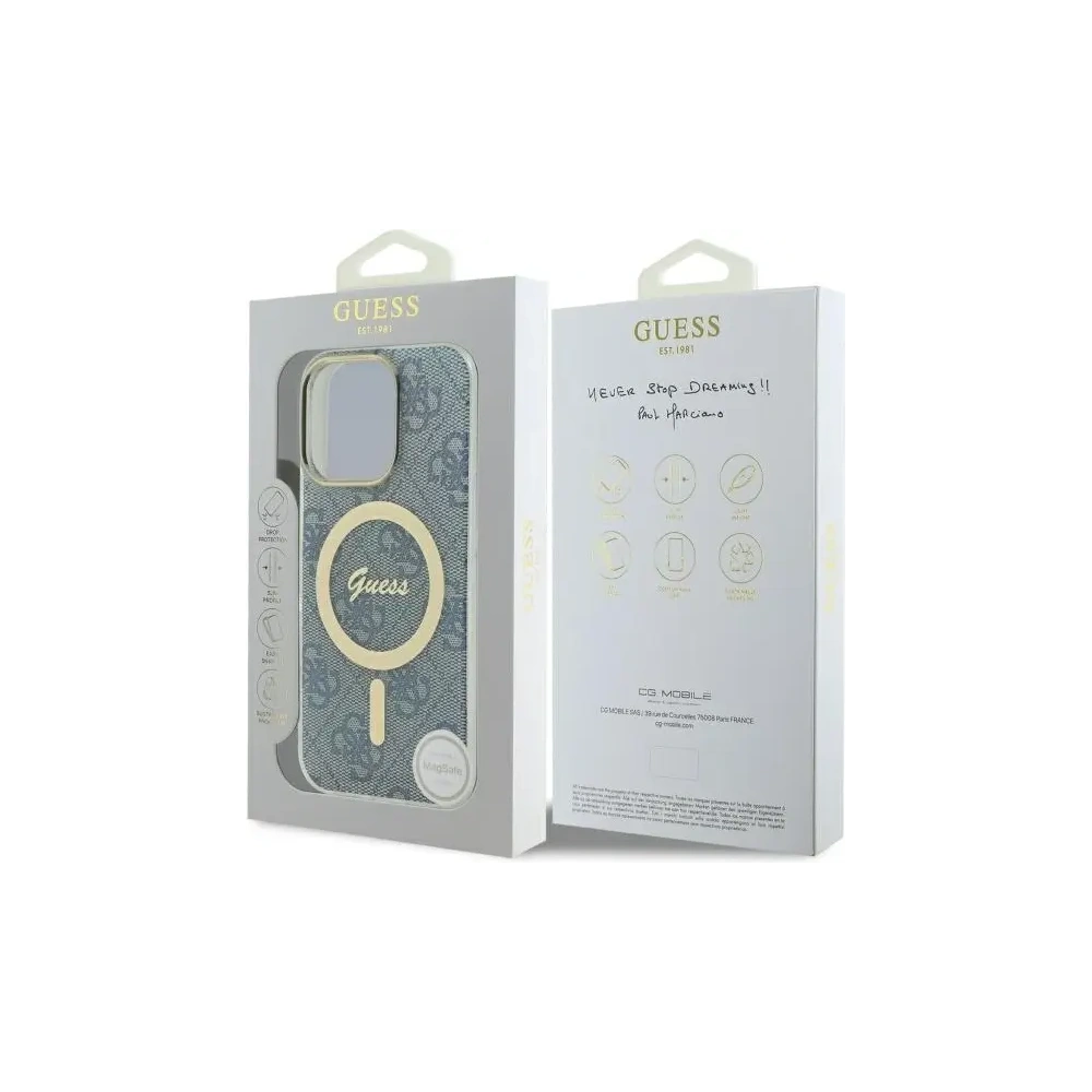 Etui Guess GUHMP16XH4STB Apple iPhone 16 Pro Max hardcase IML 4G MagSafe niebieski/blue
