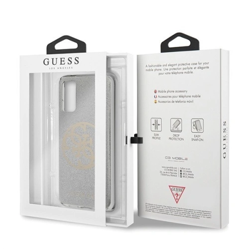 Kup Etui Guess GUHCS62PCUGLLG Samsung Galaxy S20 jasně šedý/light grey hard case Glitter 4G Circle Logo - GUE361GRY - {ean13} - Sklep Home Screen