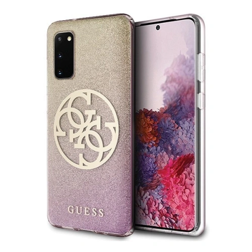Kup Guess Samsung Gehäuse GUHCS62PCUGLPGG Galaxy S20 rose gold/gold rosa Hartschalengehäuse Glitter Gradient 4G Circle - GUE362RS - {ean13} - Sklep Home Screen