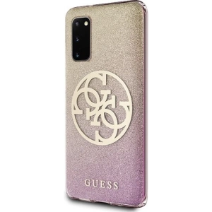 Kup Etui Guess GUHCS62PCUGLPGG Samsung Galaxy S20 różowo-złoty/gold pink hard case Glitter Gradient 4G Circle - GUE362RS - {ean13} - Sklep Home Screen