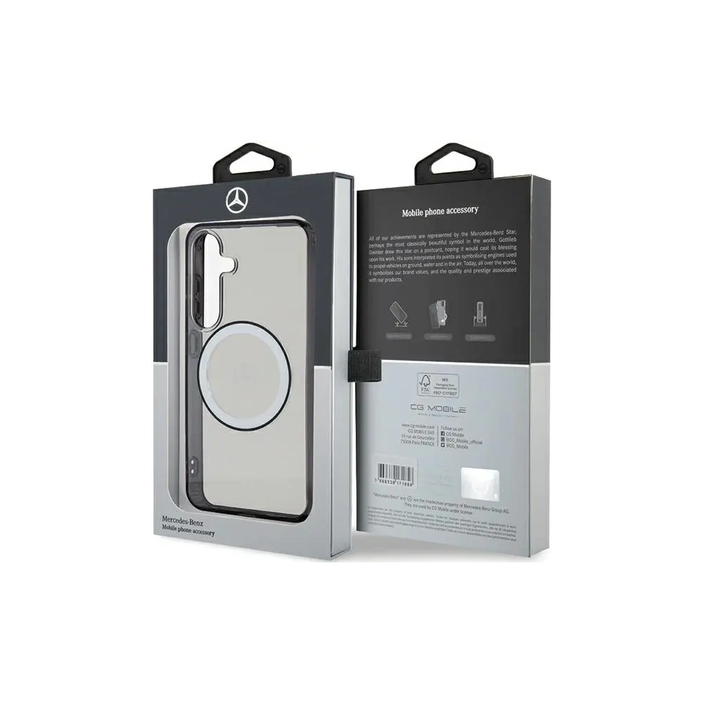 Etui Mercedes MEHMS24S23HUOKC Samsung Galaxy S24 hardcase Printed logo MagSafe transparent