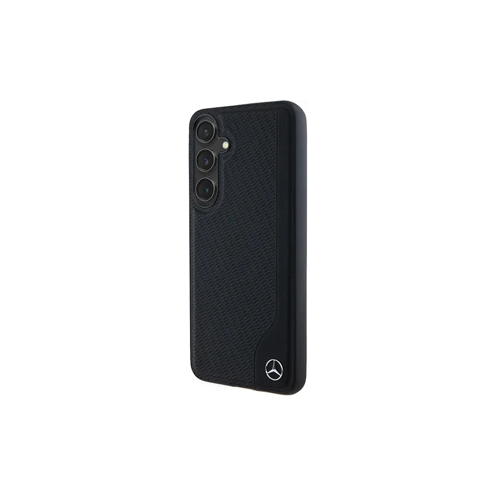 Etui Mercedes MEHMS24S23RBGVK Samsung Galaxy S24 hardcase Leather Debossed Line MagSafe czarny/black