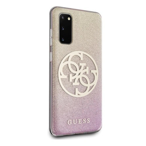 Kup Etui Guess GUHCS62PCUGLPGG Samsung Galaxy S20 růžovo-zlaté/gold pink hard case Glitter Gradient 4G Circle - GUE362RS - {ean13} - Sklep Home Screen