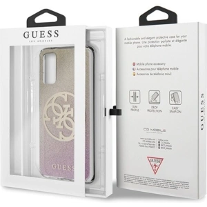 Kup Etui Guess GUHCS62PCUGLPGG Samsung Galaxy S20 różowo-złoty/gold pink hard case Glitter Gradient 4G Circle - GUE362RS - {ean13} - Sklep Home Screen