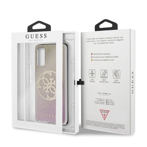 Kup Etui Guess GUHCS62PCUGLPGG Samsung Galaxy S20 růžovo-zlaté/gold pink hard case Glitter Gradient 4G Circle - GUE362RS - {ean13} - Sklep Home Screen