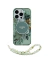 Kup Guess GUHMP16XHFWBRCESN Apple iPhone 16 Pro Max Hardcase IML Blumen mit Perlenband MagSafe grün - GUE4161 - {ean13} - Sklep Home Screen