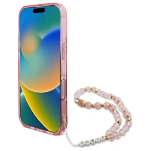 Kup Etui Guess GUHMP16XHFWBRCESP Apple iPhone 16 Pro Max hardcase IML Flowers With Pearl Strap MagSafe růžový/pink - GUE4162 - {ean13} - Sklep Home Screen