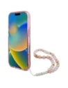 Kup Guess GUHMP16XHFWBRCESP Apple iPhone 16 Pro Max Hardcase IML Blumen mit Perlenstrap MagSafe rosa - GUE4162 - {ean13} - Sklep Home Screen