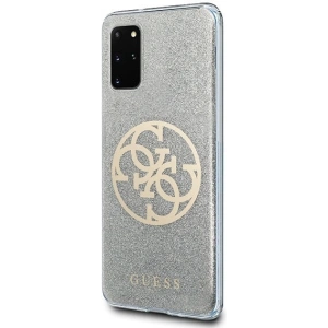 Kup Etui Guess GUHCS67PCUGLLG Samsung Galaxy S20+ Plus jasnoszary/light grey hard case Glitter 4G Circle Logo - GUE363GRY - {ean13} - Sklep Home Screen